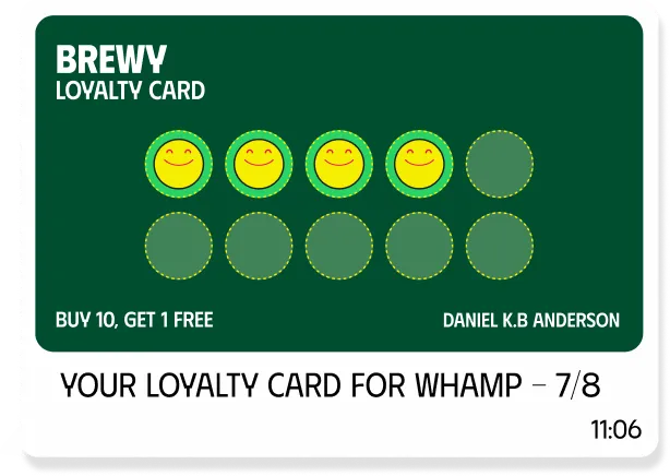 Brewy loyalty card